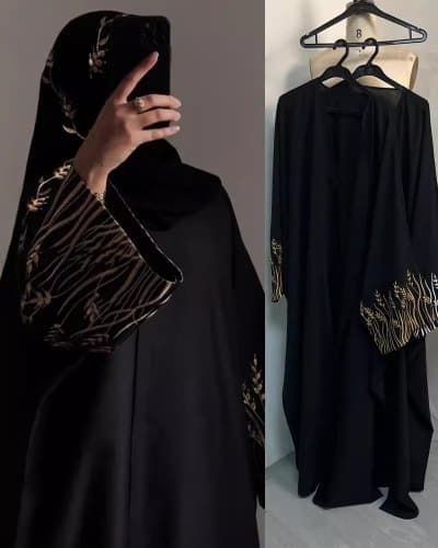 العباية العربية المتقنة بالرقيش والزخارف الفنية للأداء الخارجي العصري